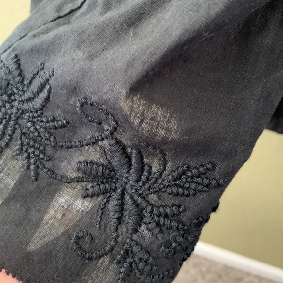 Ralph Lauren black label peasant embroidery maxi skirt 1x whimsigoth fairy - Picture 11 of 16